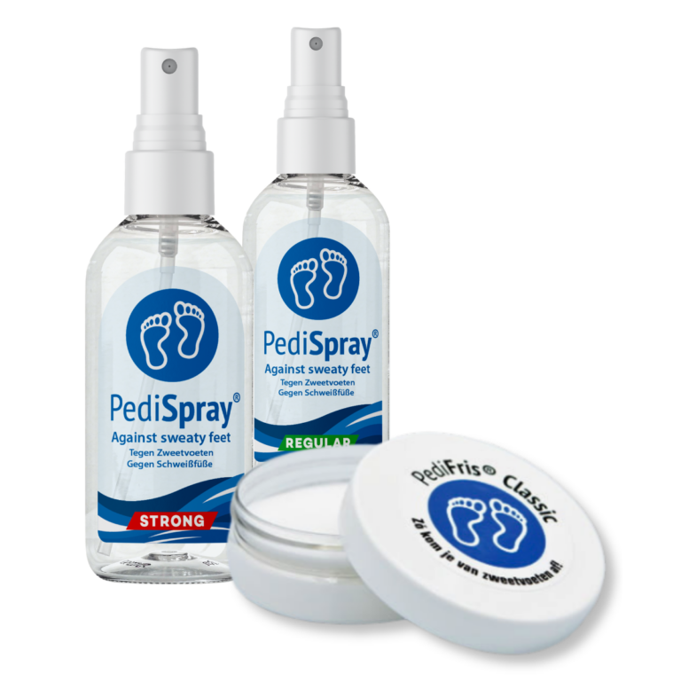 Pedifris en pedispray middelen tegen zweetvoeten
